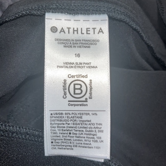 Athleta Vienna Slim Brooklyn Heights Pant Black 16 - Picture 12 of 12